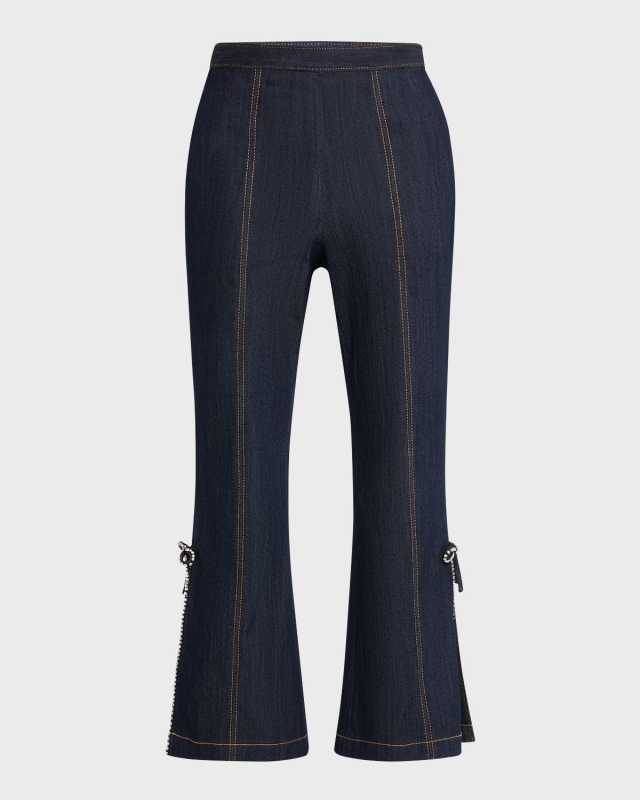 Ayleen Crystal Bow Cropped Pants